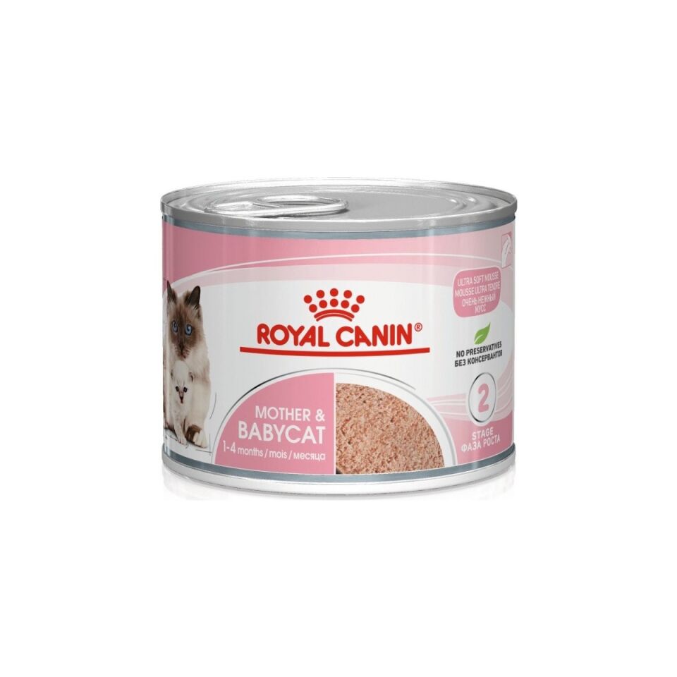 Mother&babycat Gebe/laktasyondaki Anne Ve Yavru Kedi Için Kedi Konservesi 195g