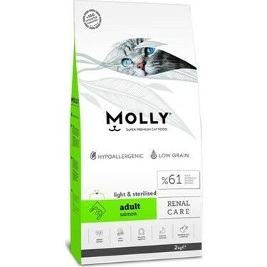 Molly Light Sterilised Somonlu Kısırlaştırılmış Yetişkin Kedi Maması 2 Kg